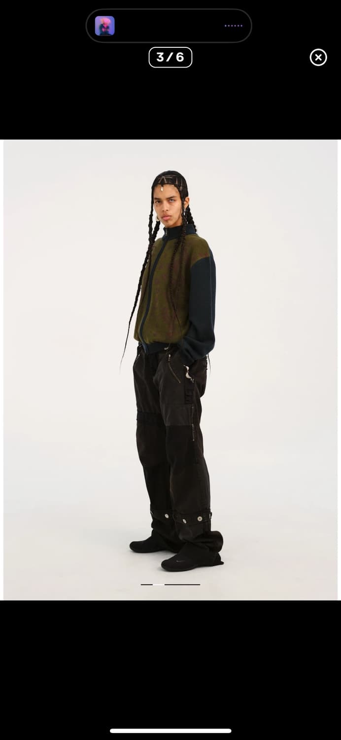 혜인서 그래픽 니트 집업 상품이미지2