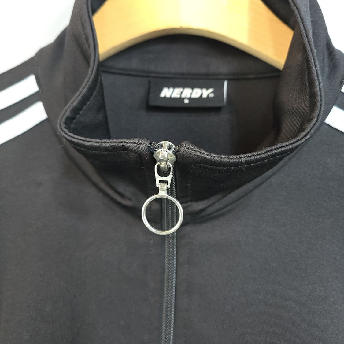 널디(NERDY) 트랙 집업 자켓 블랙 S 상품이미지4