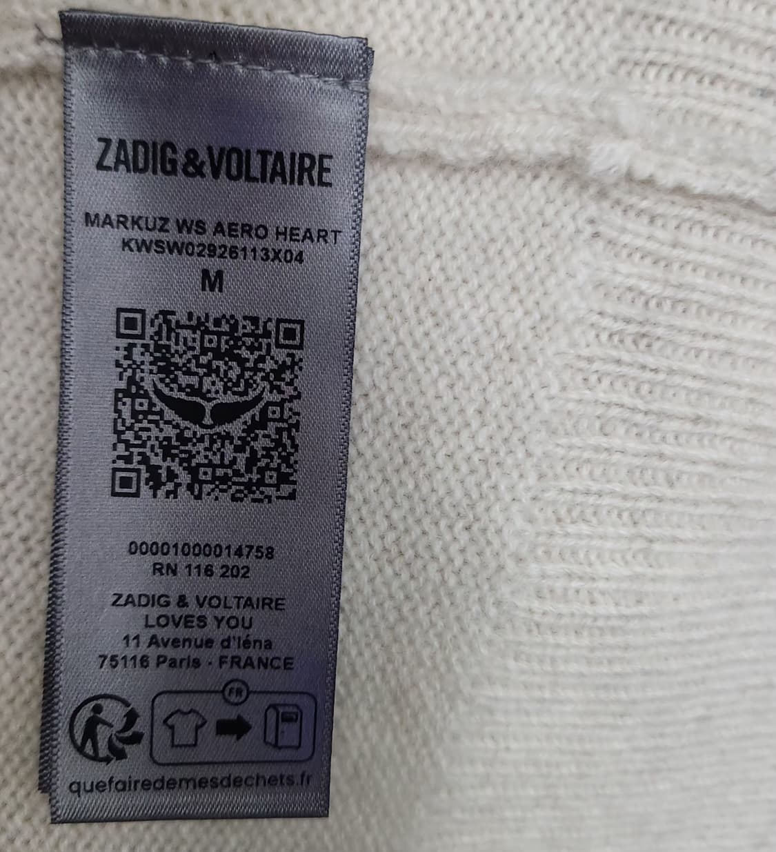 쟈딕앤볼테르 95 66 캐시미어100%니트 상품이미지5