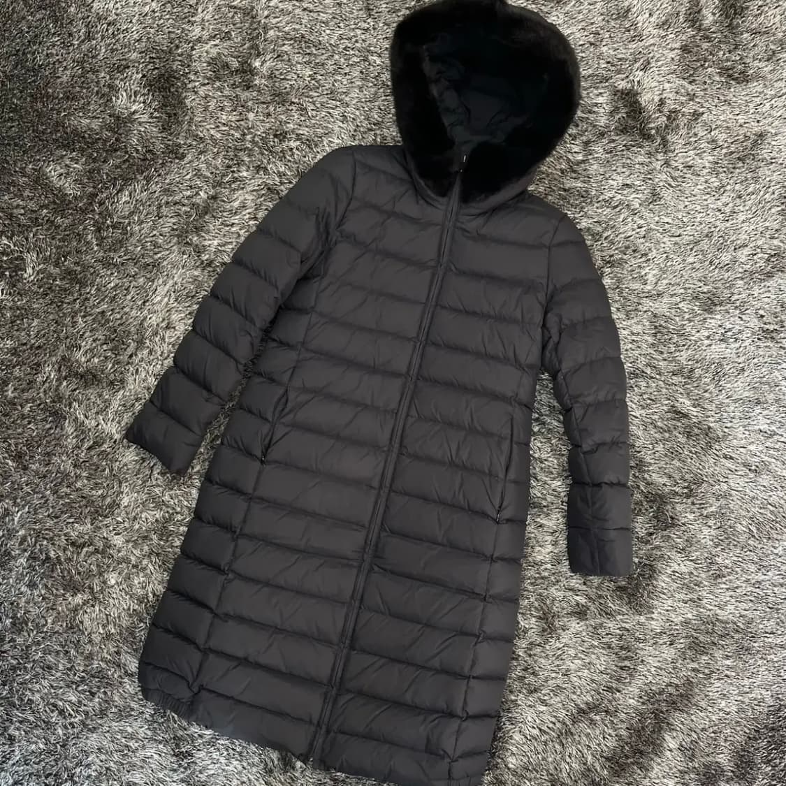 베라왕 밍크 배색 여성 구스다운 롱패딩 (66) 상품이미지1