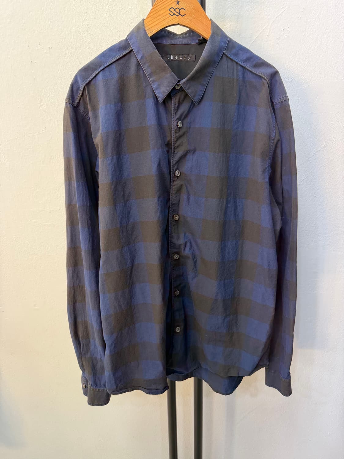 정품) theory 띠어리 남성 체크셔츠 L 상품이미지1