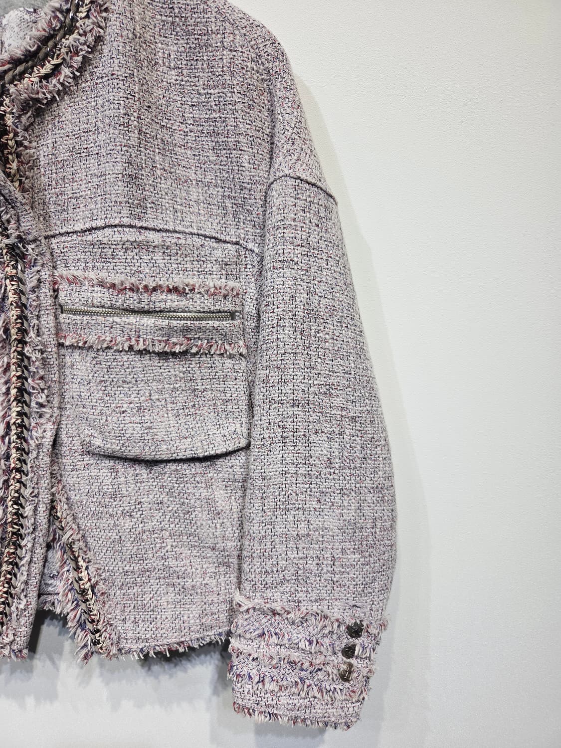 SYSTEM. 트위드 노카라 자켓_66 상품이미지4