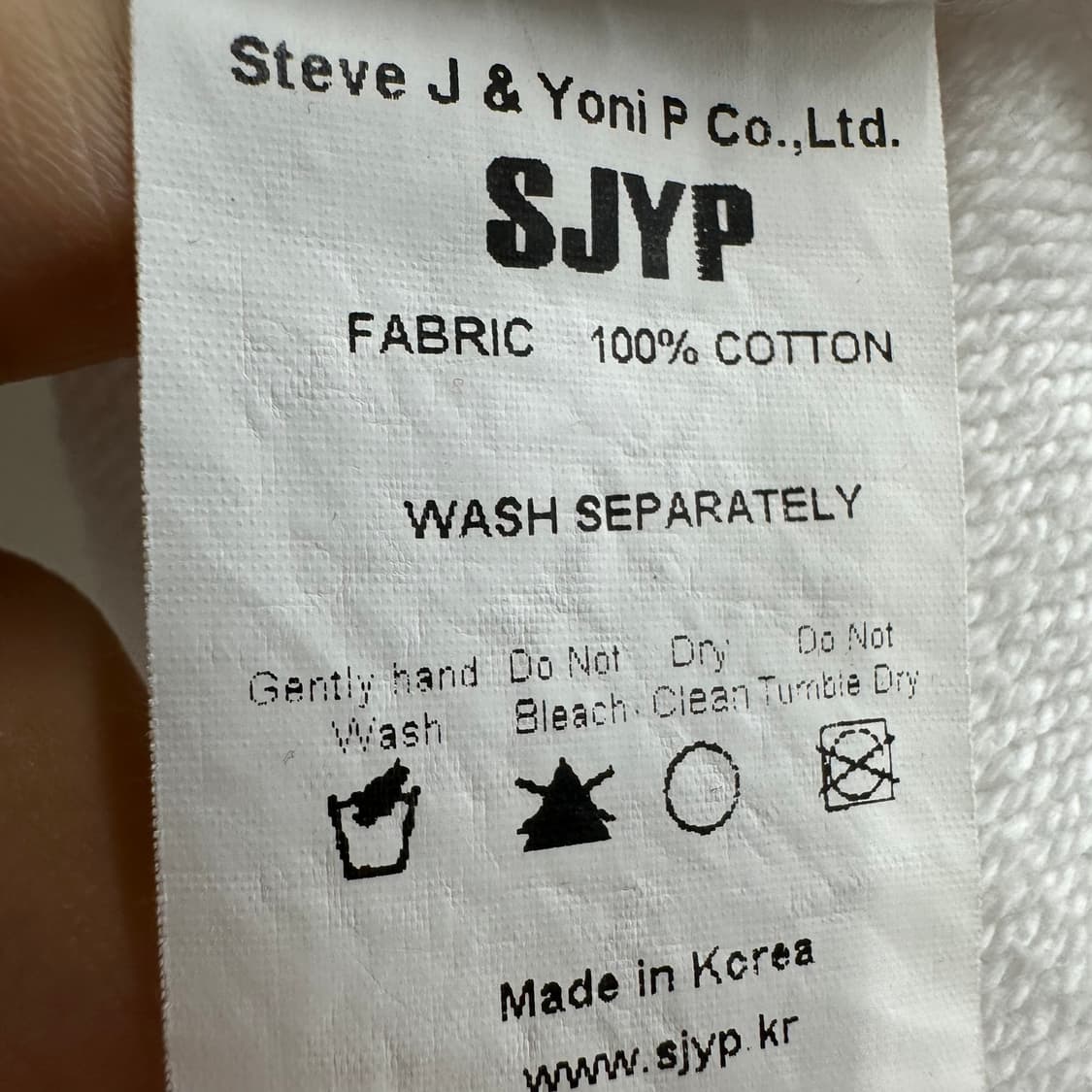100 SJYP 빅로고 남자 루즈핏 맨투맨 상품이미지4