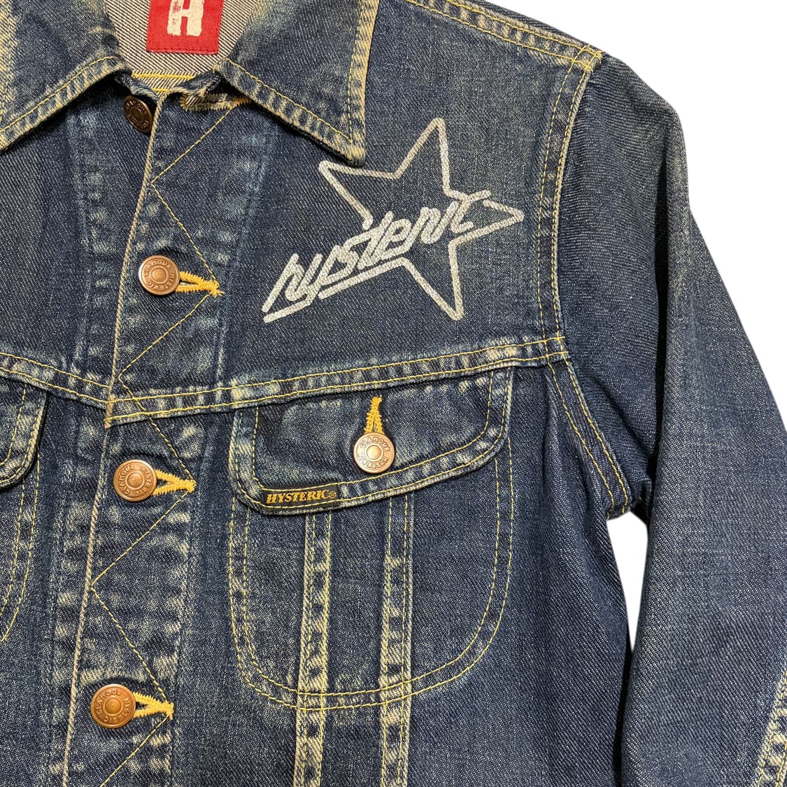 히스테릭 글래머 히스걸 원형 로고 데님 자켓 상품이미지5