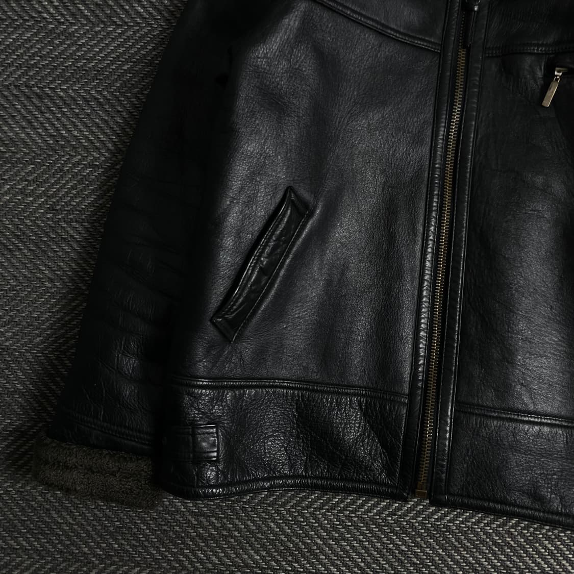 빈티지 양가죽 무스탕 자켓 블랙y 3193 상품이미지4