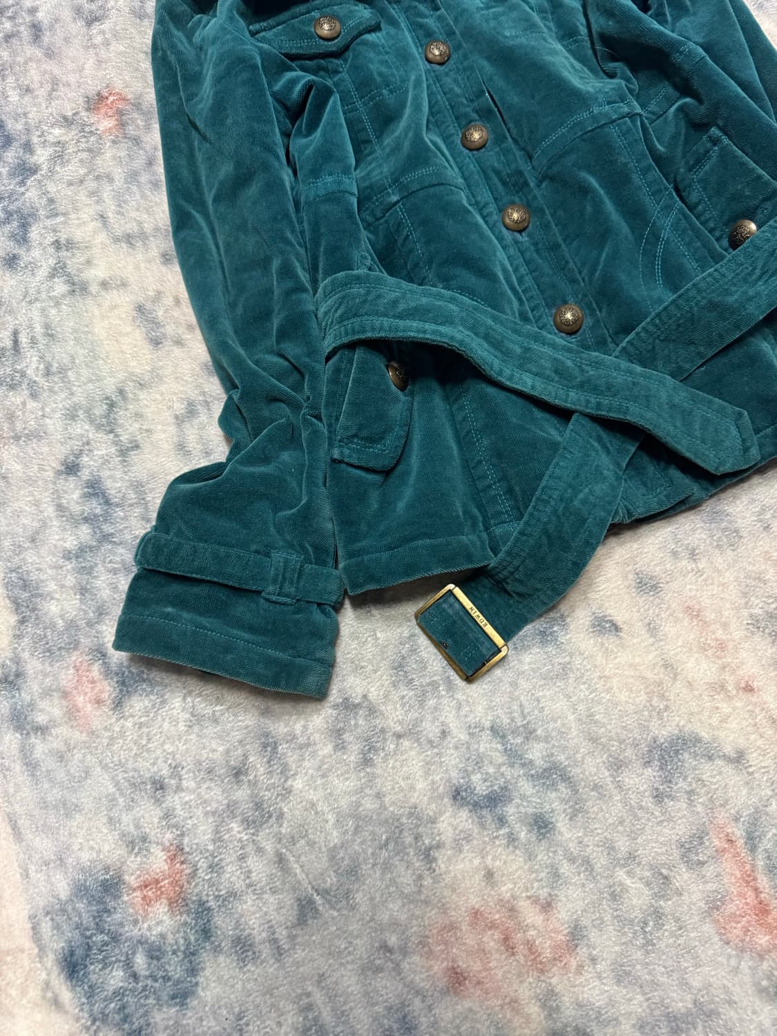 Edwin y2k emerald corduroy rex fur jacke 상품이미지5