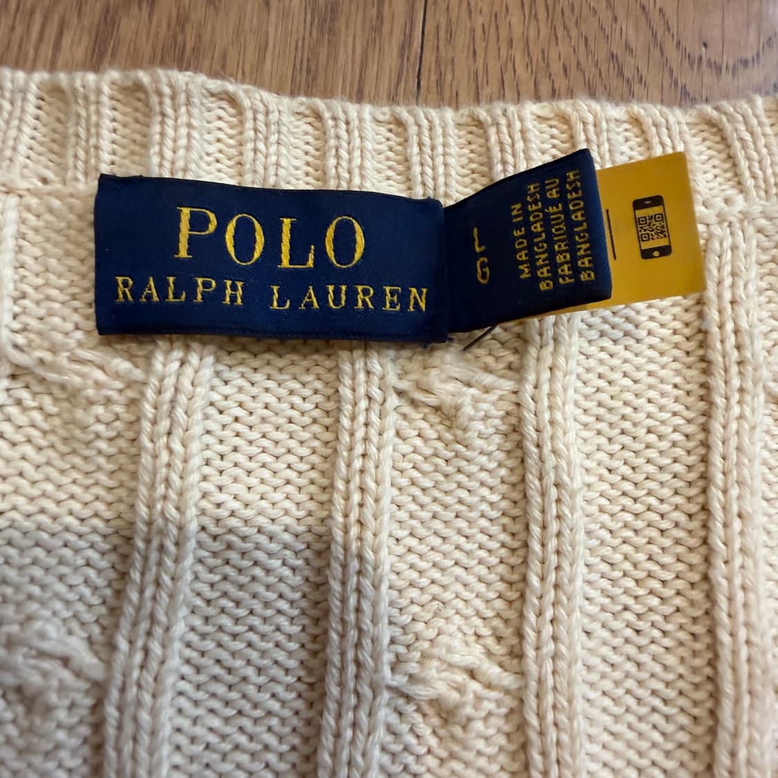 폴로 랄프로렌 (W) 아이보리 케이블 코튼 니트 상품이미지3