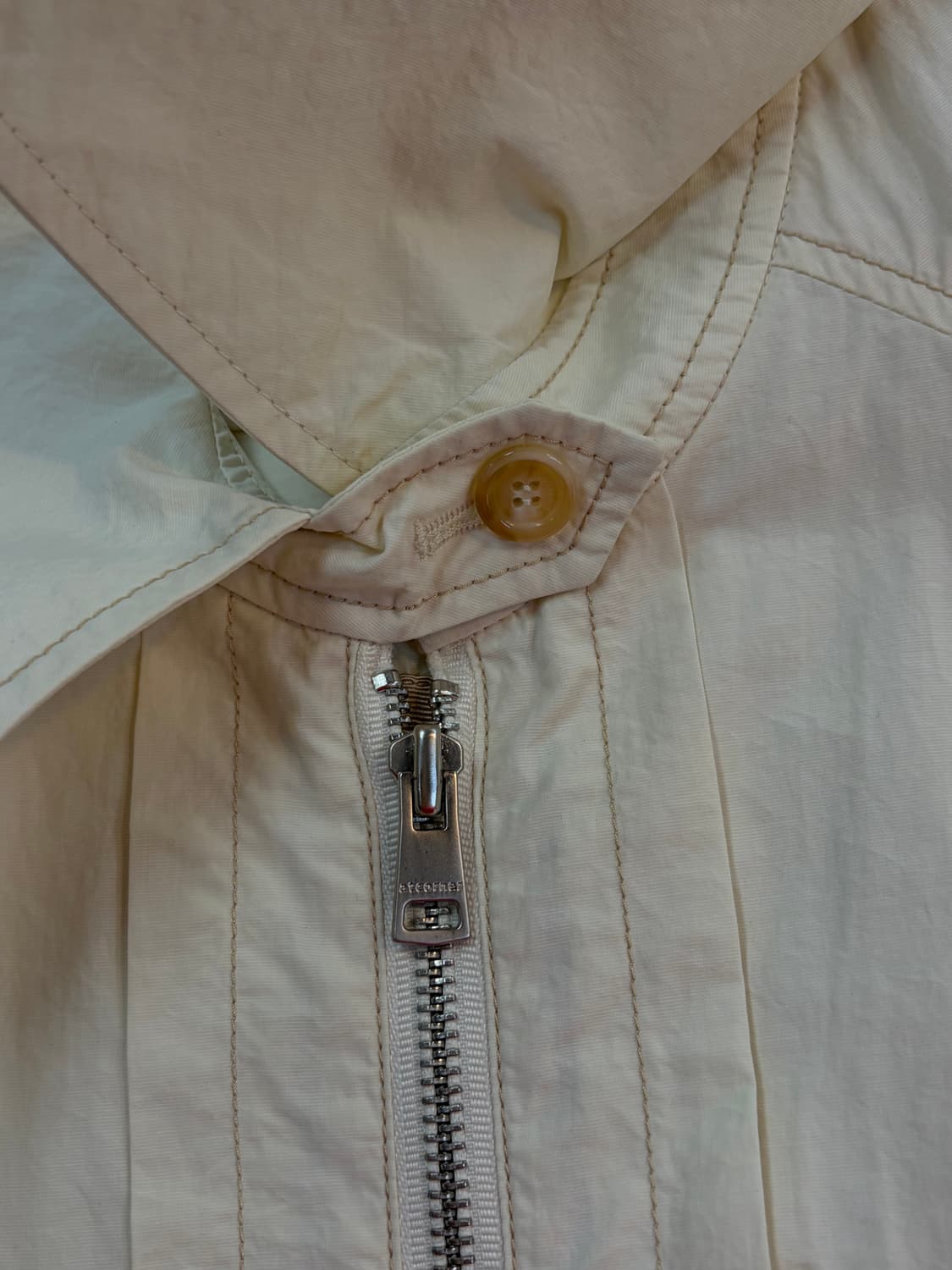 컨디션 최상) 앳코너 스티치 봄버 자켓 아이보리 점퍼 상품이미지4