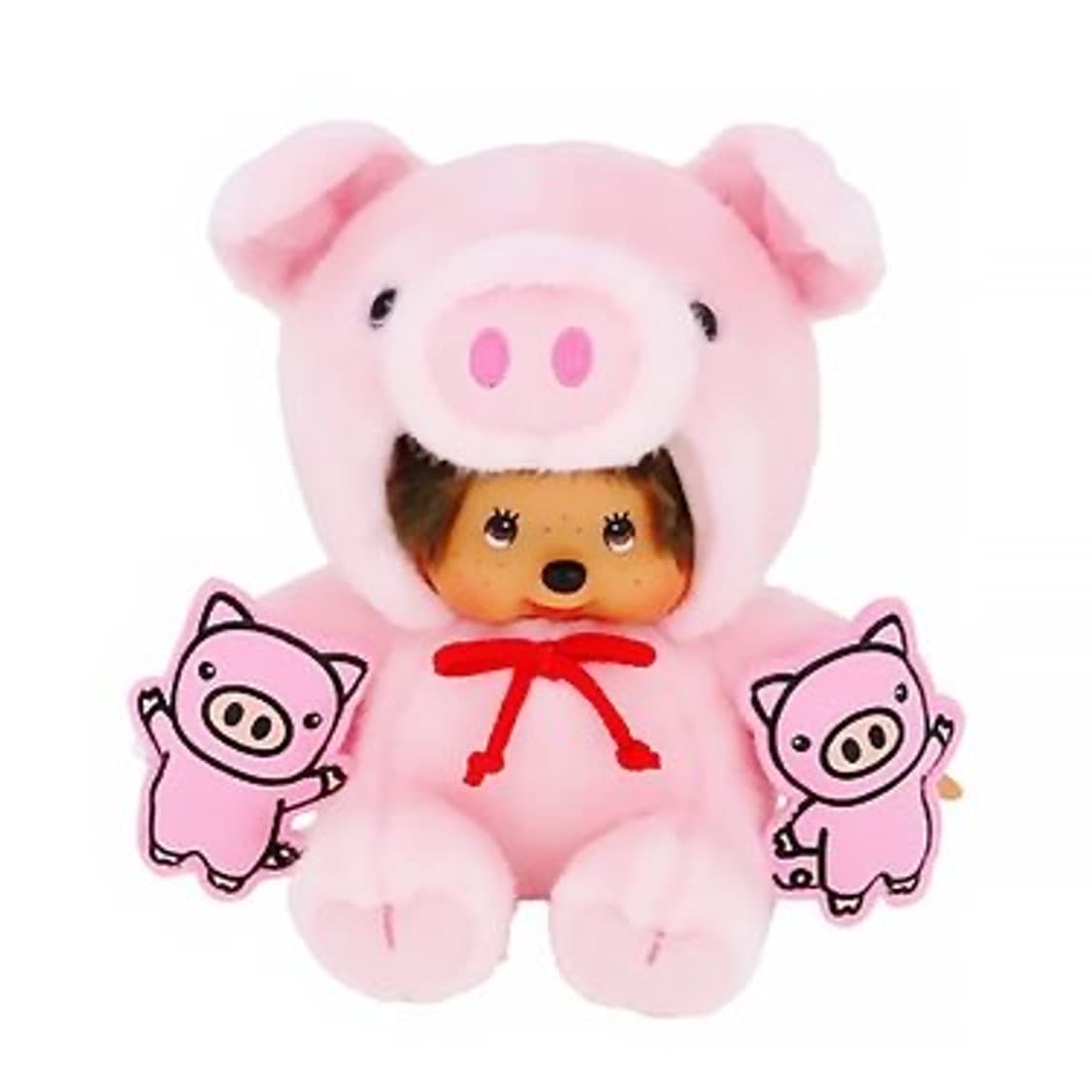 몬치치 피기 핑크돼지 인형 S 상품이미지1