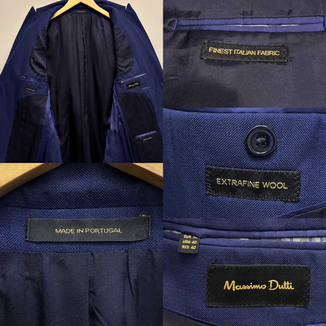 (100/32)마시모두띠 리넨 썸머 울 수트셋업 남자정장 네이비 상품이미지8