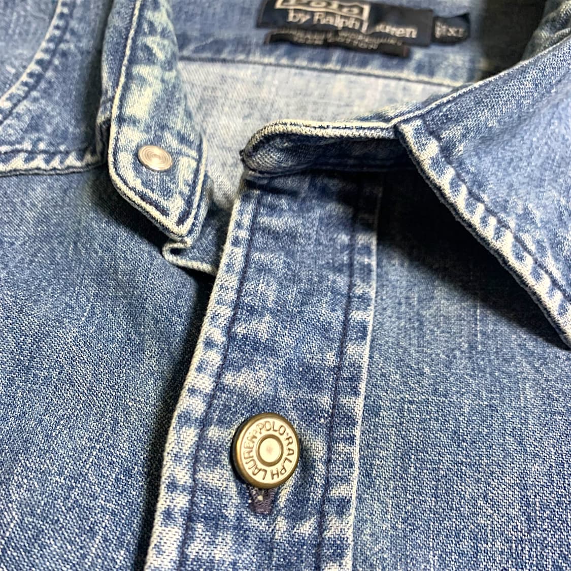 [XL~] 90s Polo denim shirt 상품이미지3