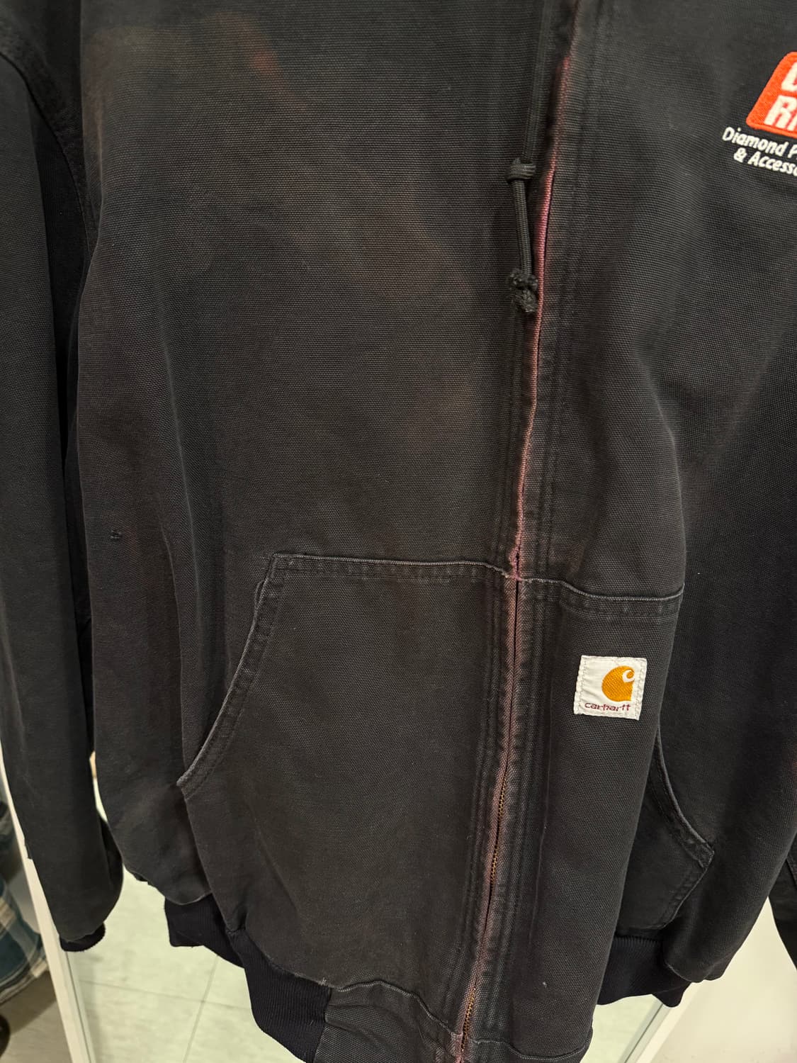 00s Carhartt 칼하트 덕 액티브 페이딩 후드 워크 자켓 상품이미지7
