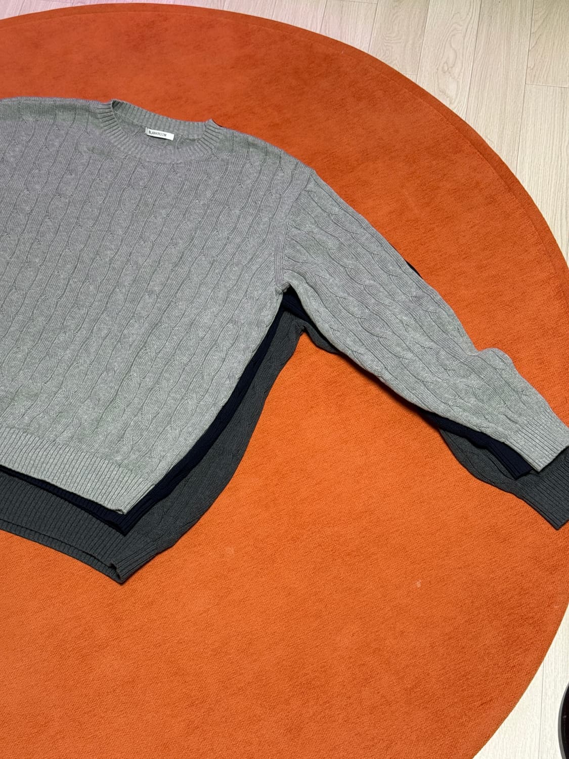 (3) 3개일괄, 블랭크룸 코튼 케이블 니트 상품이미지2