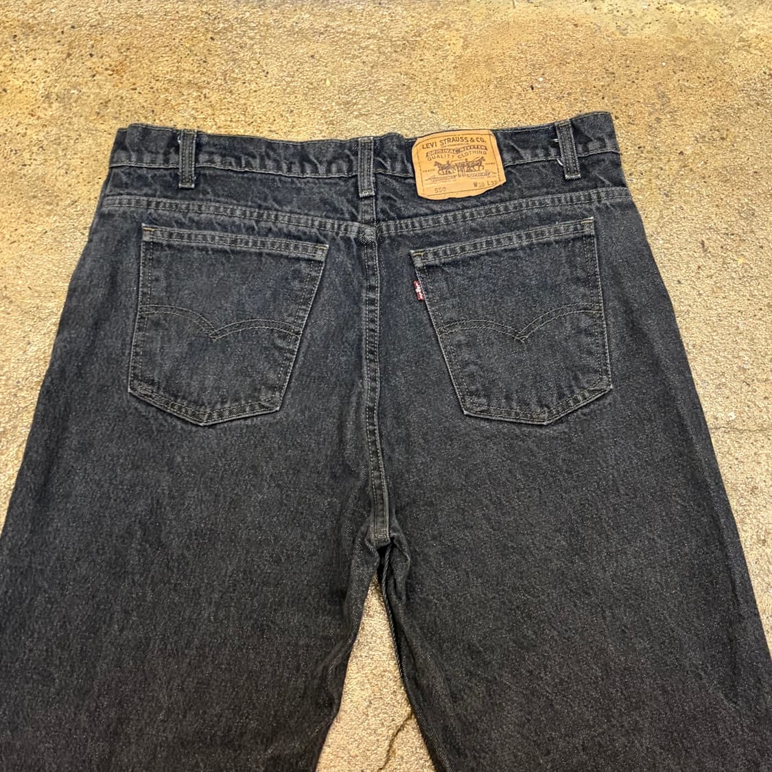 90s Made in USA 빈티지 리바이스 550 블랙진 청바지 상품이미지5