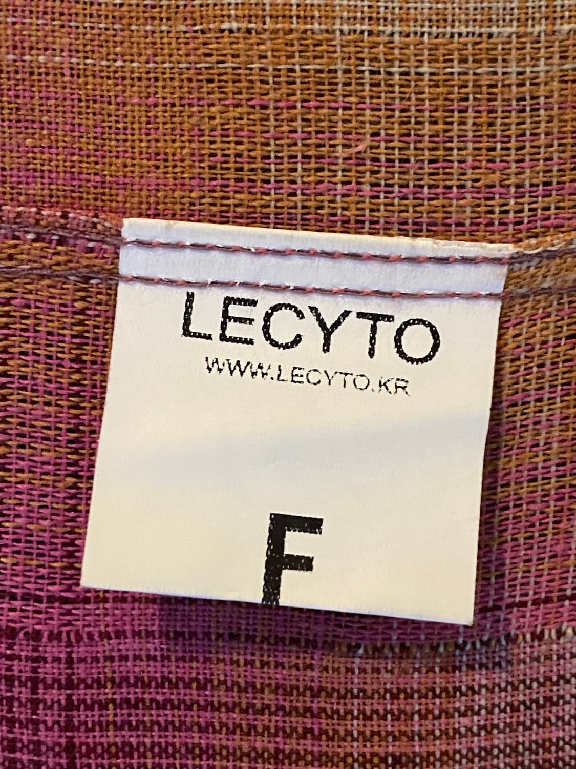 LECYTO 핑크 프린지 체크 셔츠 상품이미지6