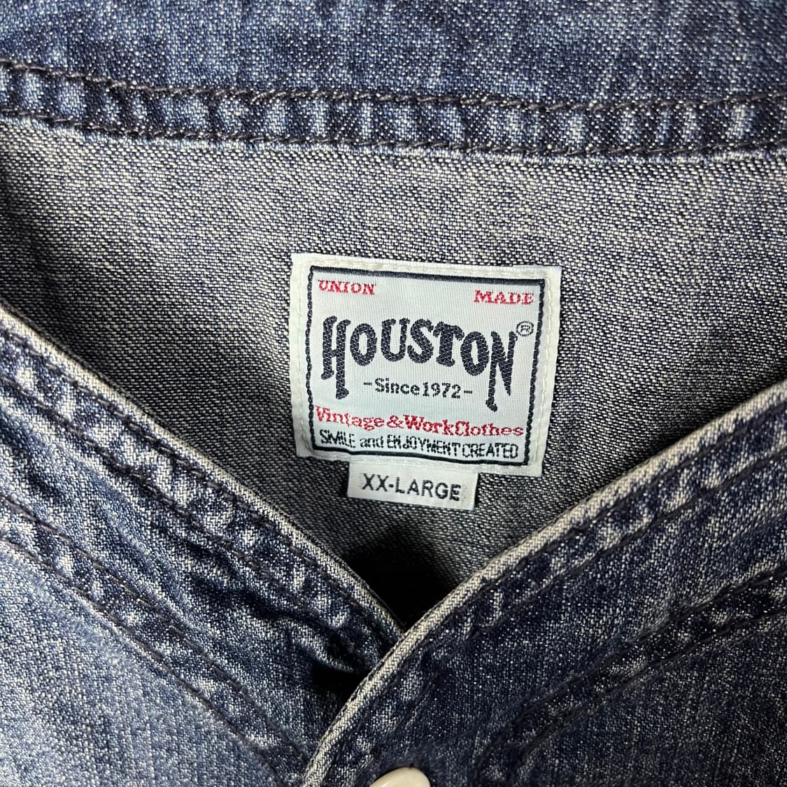 [Houston] 휴스턴 재팬 카라리스 워싱 데님셔츠 상품이미지5