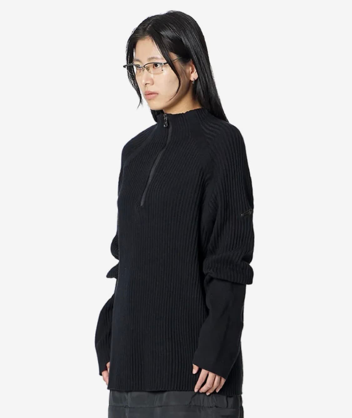 록히드마틴 Color Scheme Knit Top (BLACK) 3사이즈 상품이미지2