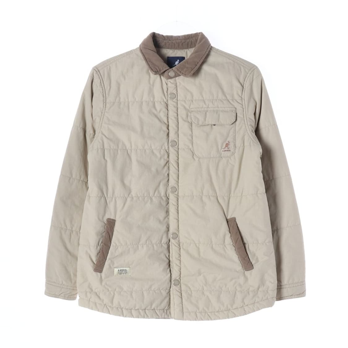 캉골 코듀로이 칼라 퀼팅 자켓 베이지 155 상품이미지1