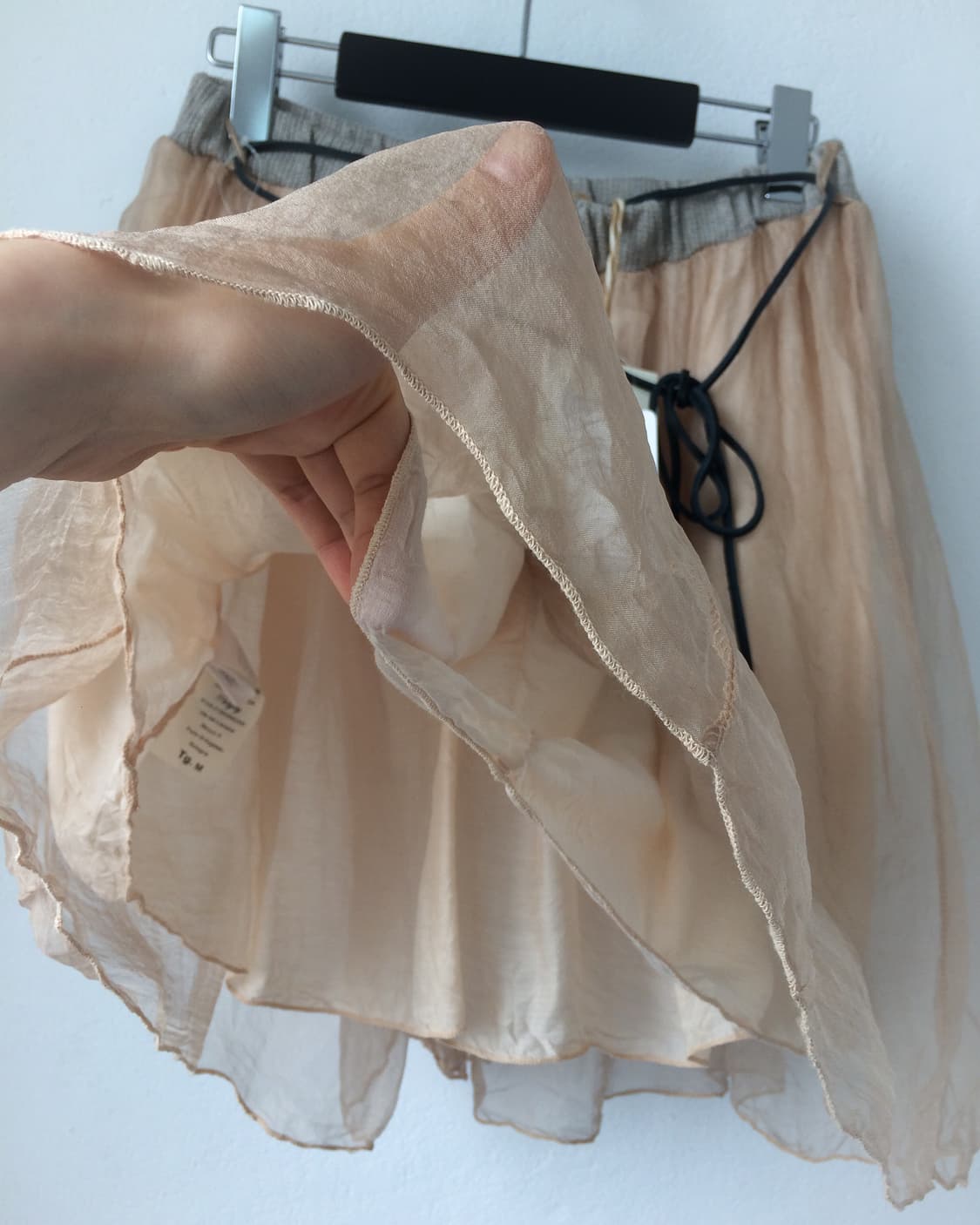 Tied organza mood mini skirt 상품이미지3