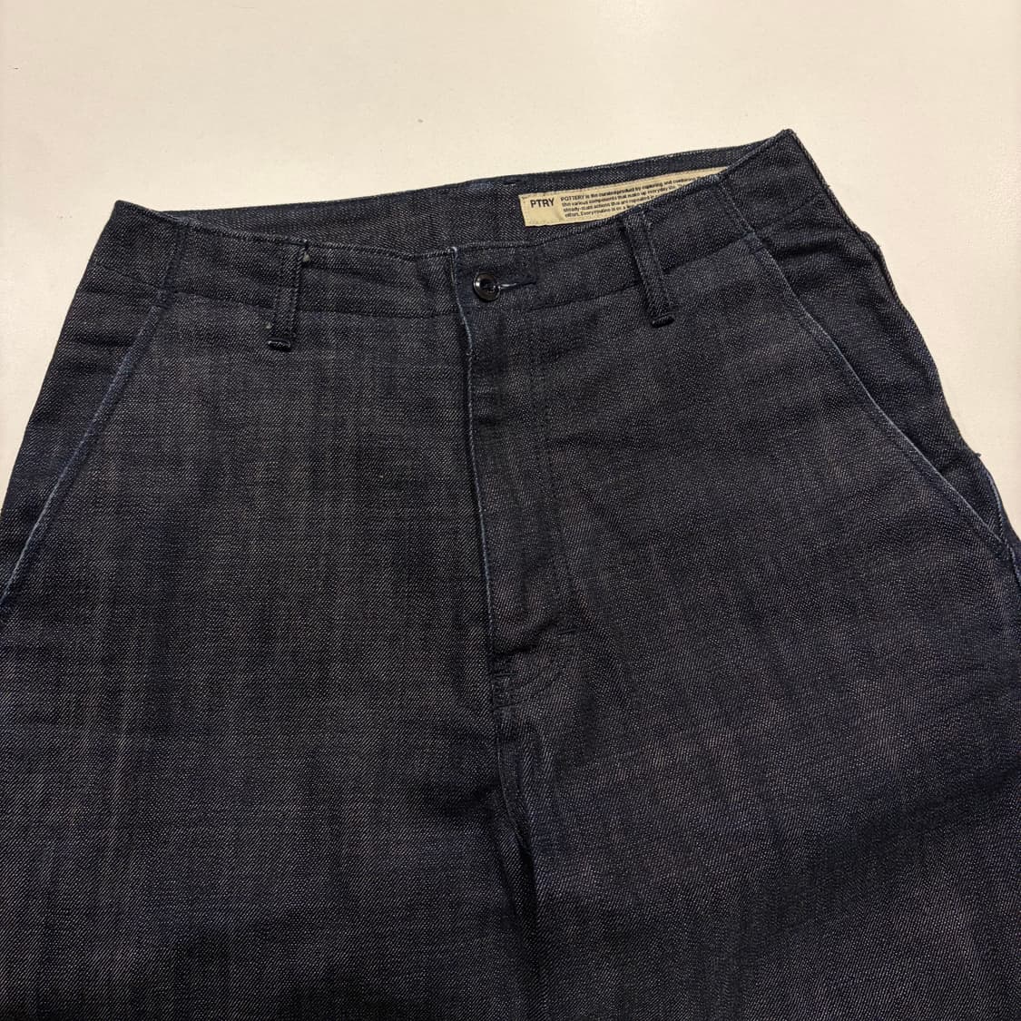 [1] 포터리 논워시드 진청 데님 팬츠 청바지 C382 상품이미지3