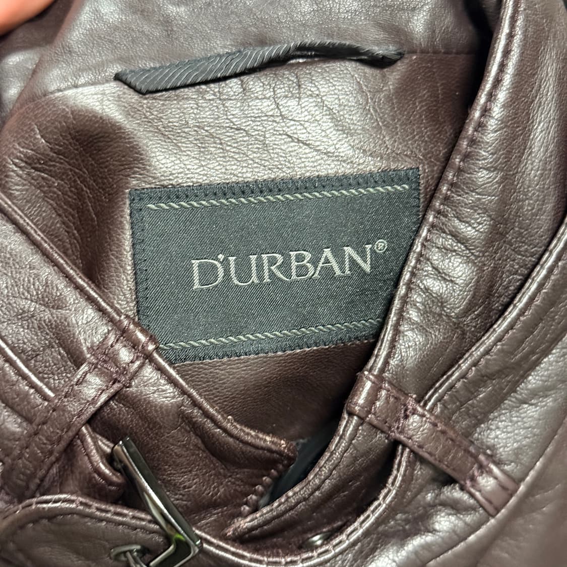 D'urban 더반 100% 쉽스킨 버클 디테일 딥 브라운 양가죽 자켓 상품이미지7