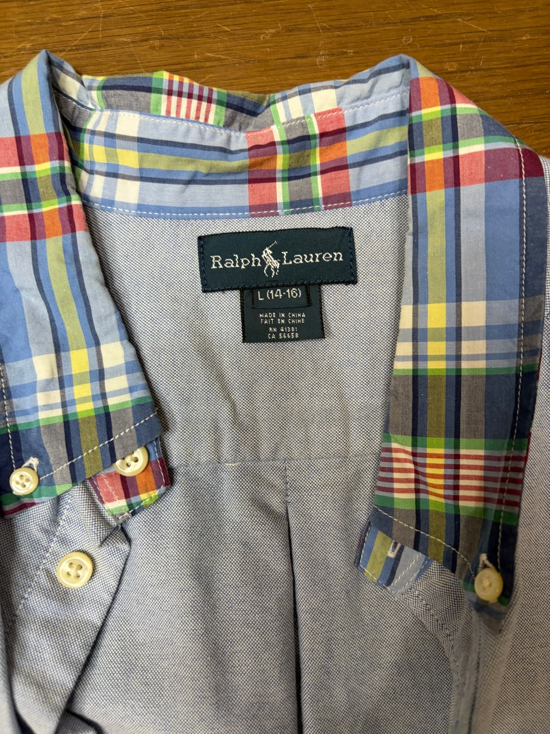 폴로 체크 디테일 셔츠 상품이미지2