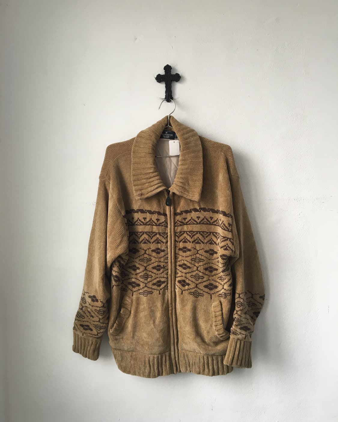 Pattern point knit zip up 상품이미지1