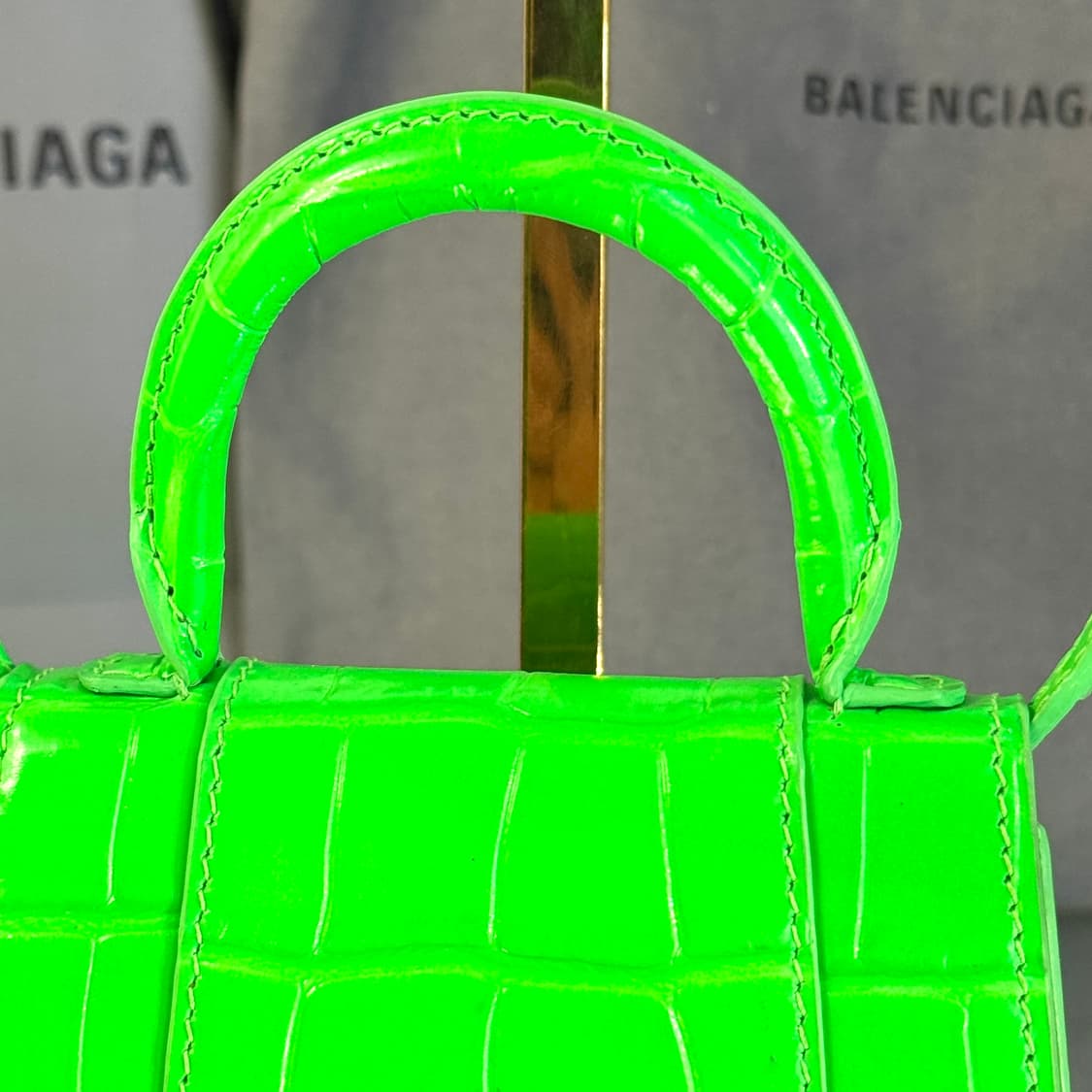 발렌시아가 아워글래스 크로커다일 미니 토트 크로스백 상품이미지5