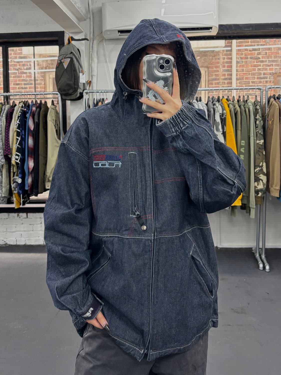 FUBU 푸부 빅로고 데님 자켓 상품이미지3