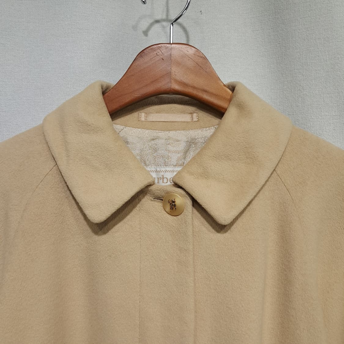 CN984W L 버버리 일본판 베이지 앙고라 블렌드 롱코트 상품이미지2