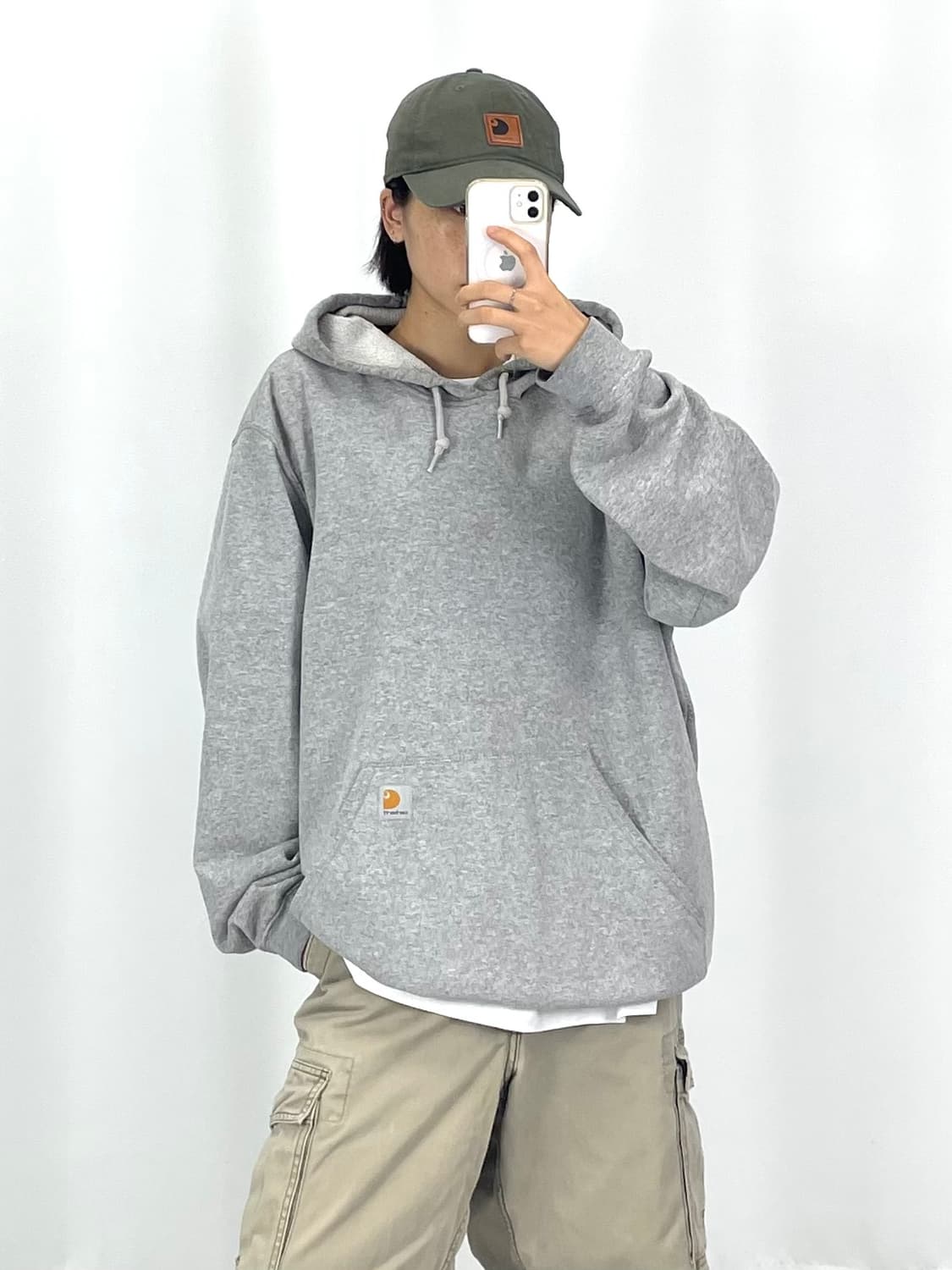  [2XL]CARHARTT 그레이 후드맨투맨   상품이미지1