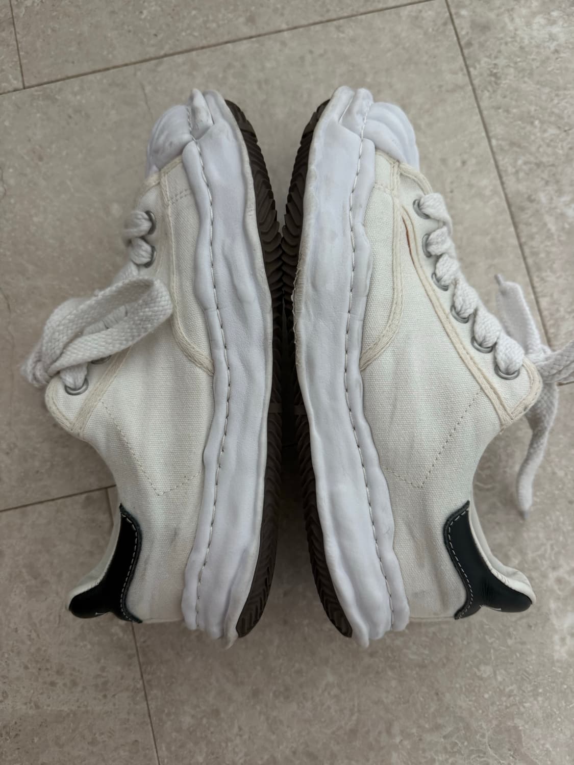 메종 미하라 야스히로 블레이키 OG 솔 캔버스 화이트 EU43 상품이미지2