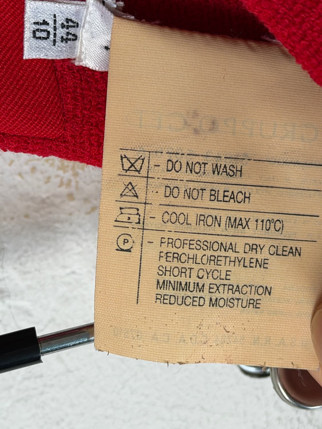 Christian Dior 크리스찬 디올 빈티지 울 레드 스커트 44 상품이미지7