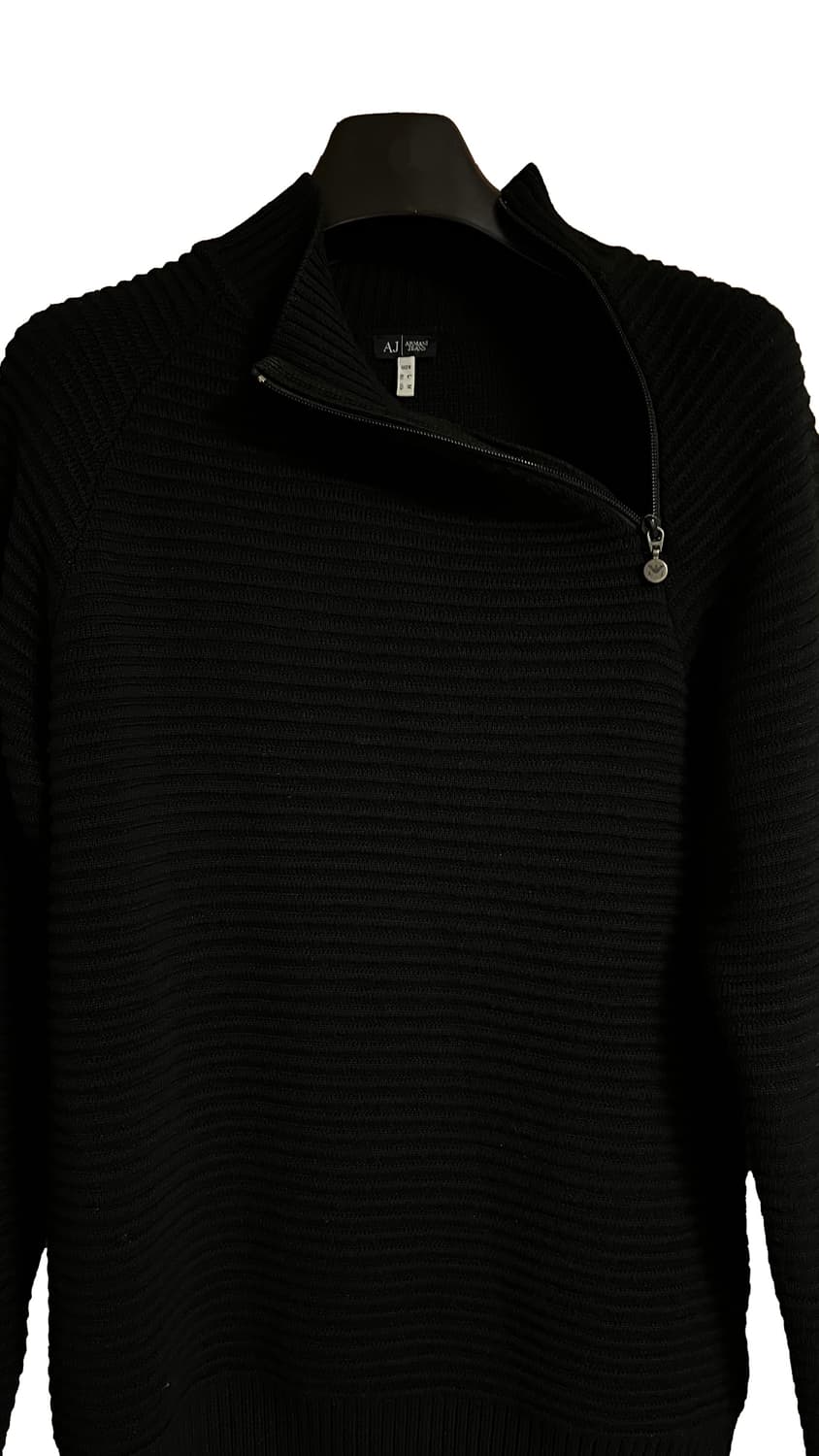 아르마니 사선 지퍼 골지 니트 상품이미지3