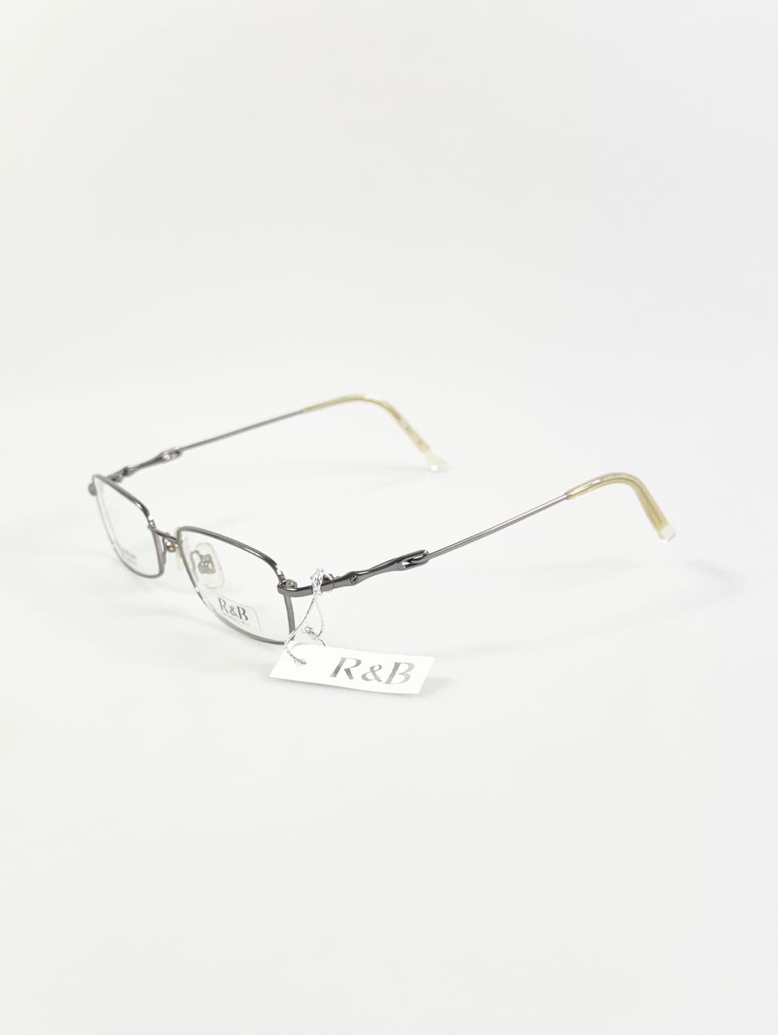 R&B EYEWEAR 다크실버 베타 티늄 슬림 스퀘어 빈티지 안경 상품이미지3