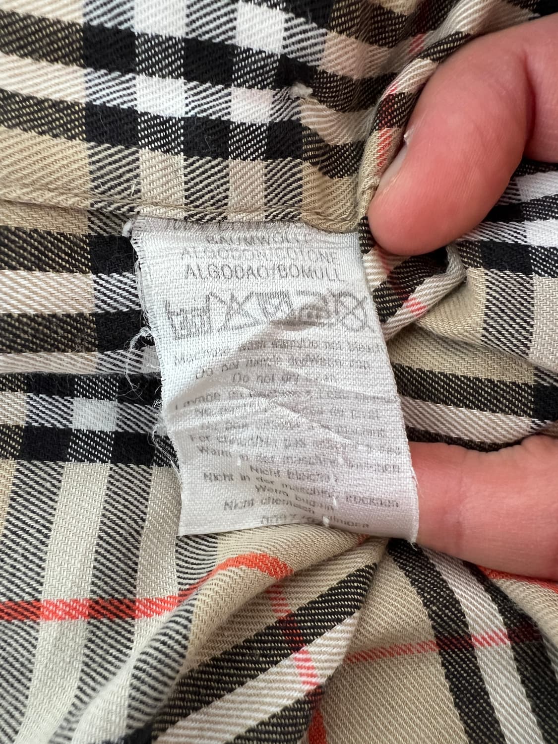 버버리 빈티지 체크 코튼 셔츠(Made in England) 상품이미지6