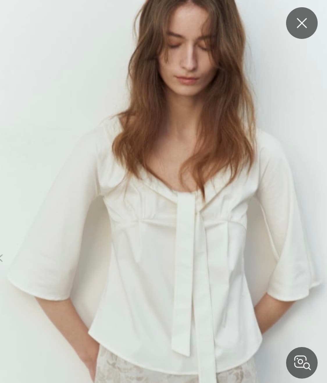 Lea 르에 plain bowtie 플레인 보우타이 블라우스 상품이미지1