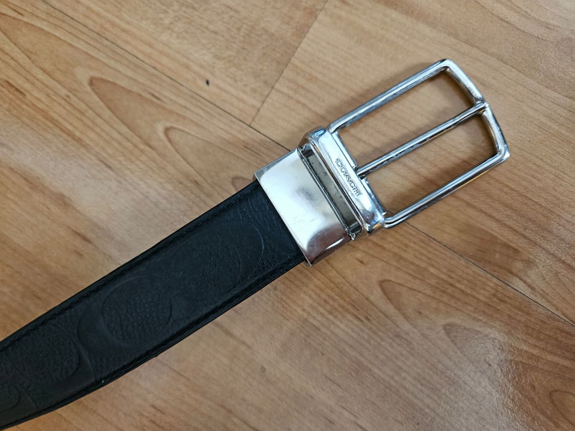 COACH 코치 남성 블랙 가죽 벨트 상품이미지1