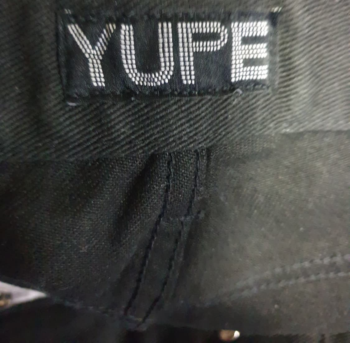 (협업제품) 이자반x유프 더블니 백프린팅 코튼 워크팬츠 블랙 (M) 상품이미지5