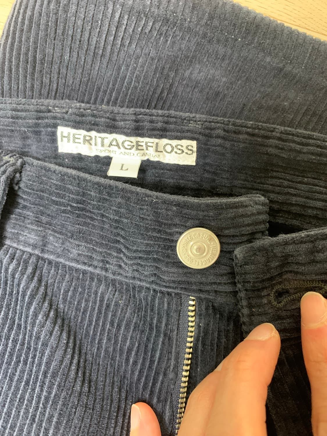 (L)헤리티지플로스 코듀로이팬츠 네이비 판매 상품이미지2