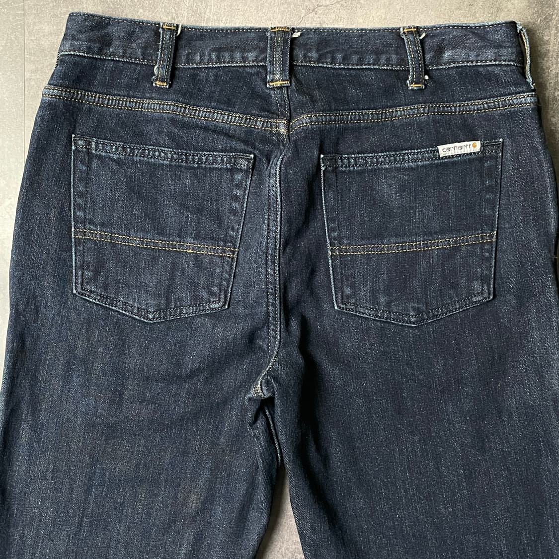 CARHARTT 칼하트 체크 플란넬 인디고 데님 워크 팬츠 A00877 상품이미지6