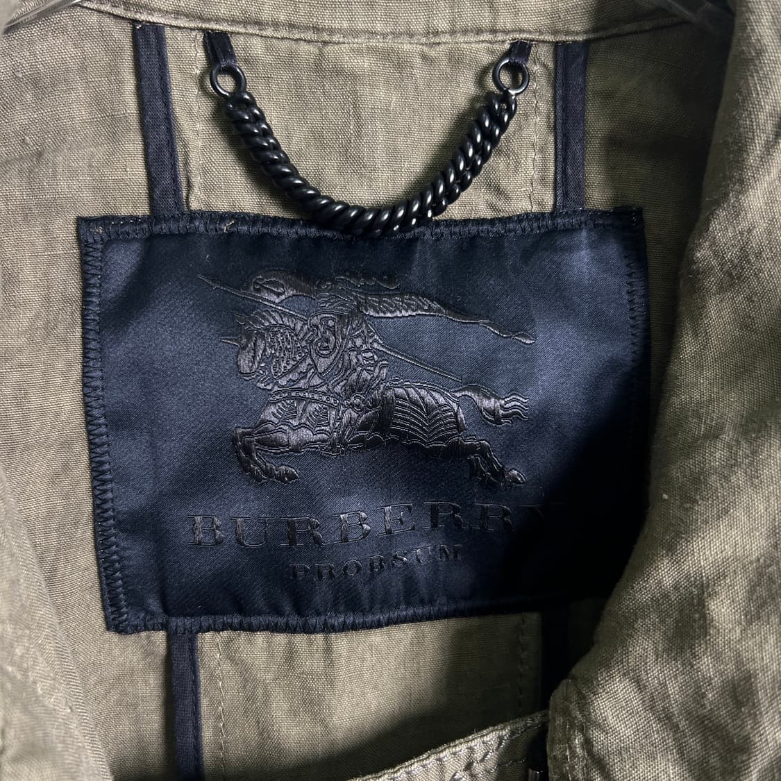 버버리 프로섬 카키 밀리터리 린넨 야상 상품이미지3