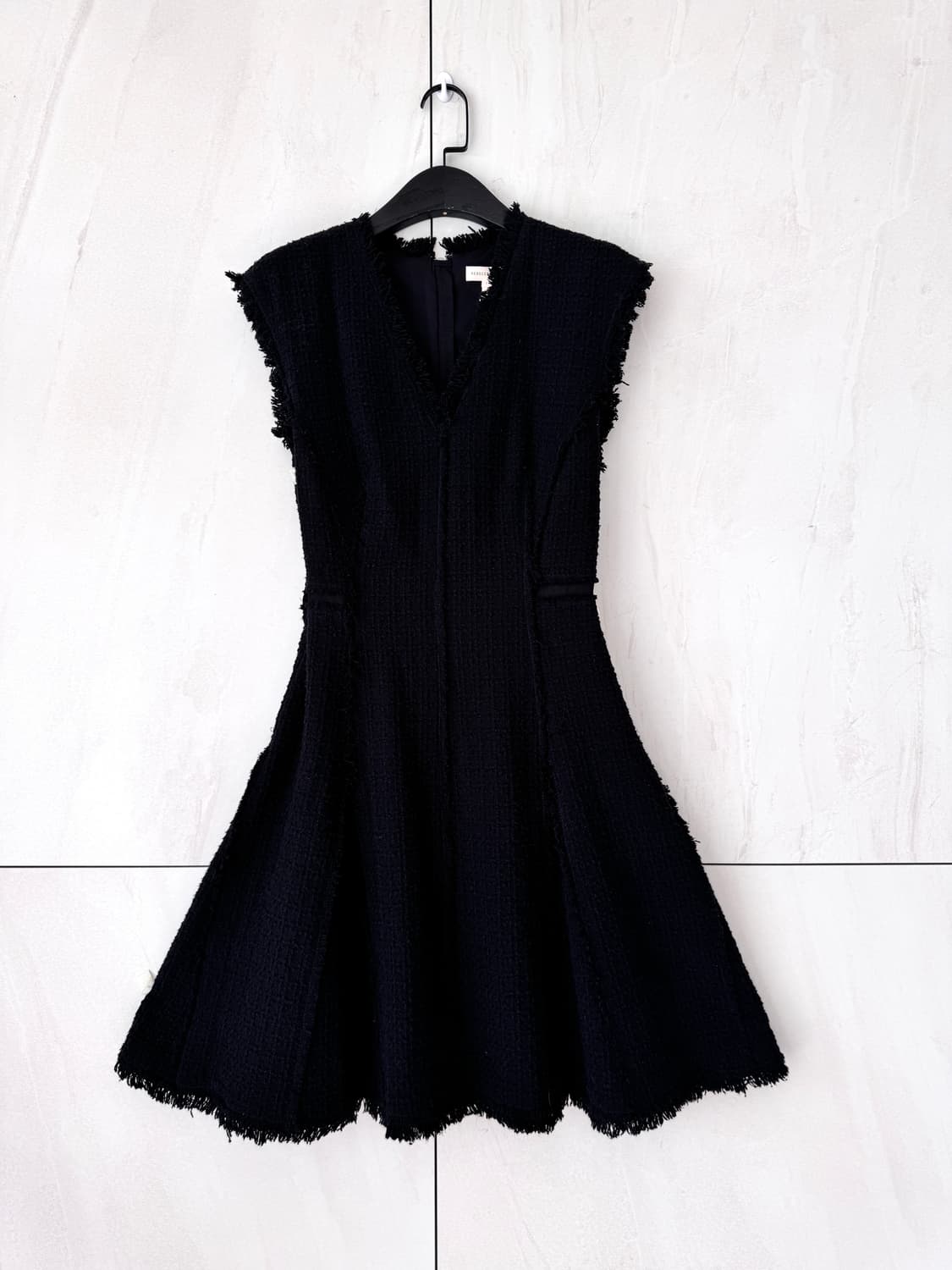 {파격할인}촬영용 의상Rebecca Taylor 블랙 트위드 원피스 Si 상품이미지1