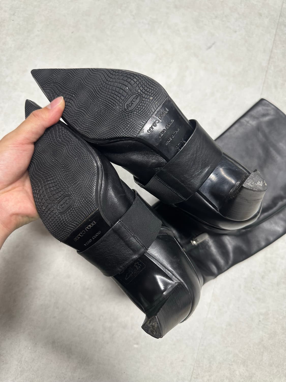 세르지오 로시 스트랩 레더 롱부츠 상품이미지8