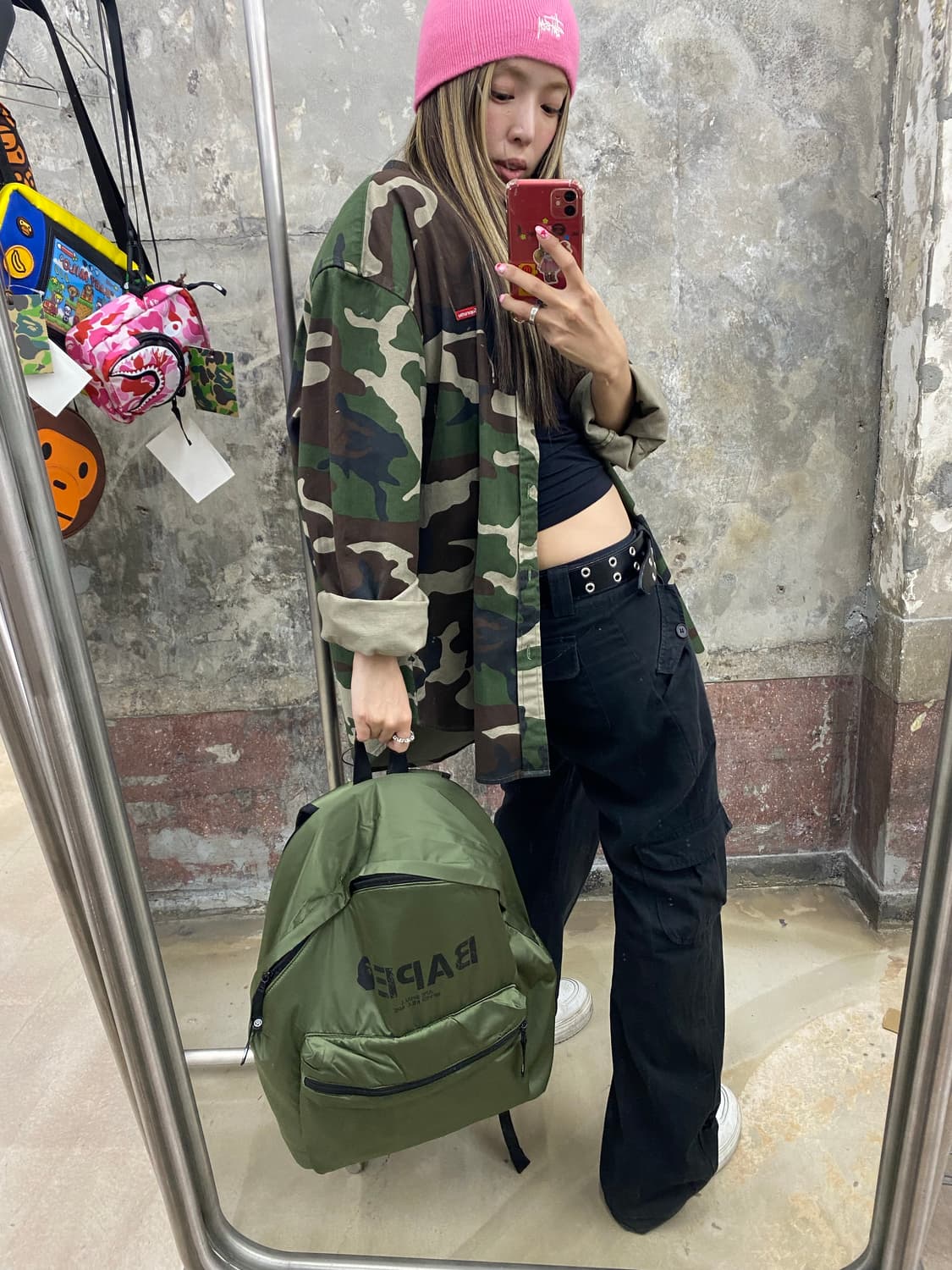 베이프 카키론백팩 상품이미지4