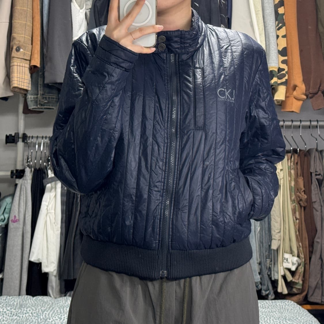Ck 캘빈클라인 퀼팅 자켓 상품이미지1