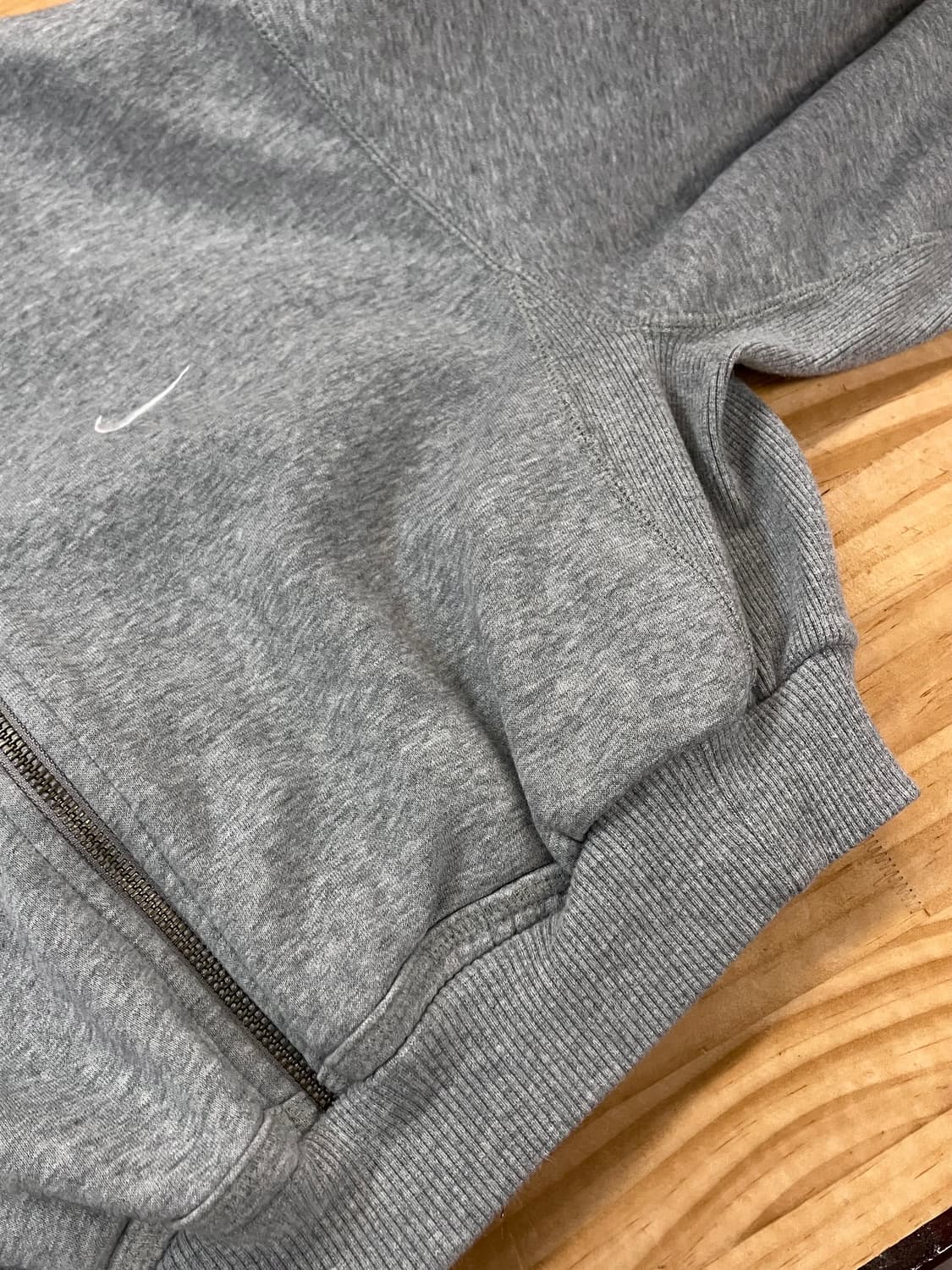 나이키 기모 크롭 후드집업 그레이 XL #csz3628 상품이미지5