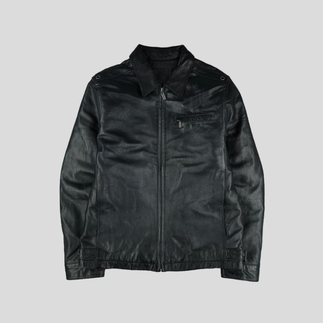 EIGEN 블랙 램스킨 양가죽 싱글레더 가죽자켓 M 상품이미지1