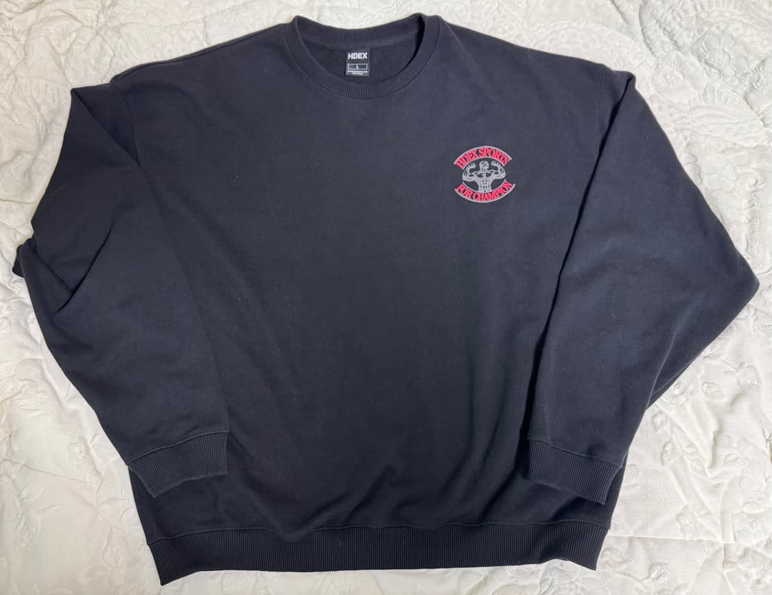 HDEX 블랙 맨투맨 L 상품이미지1