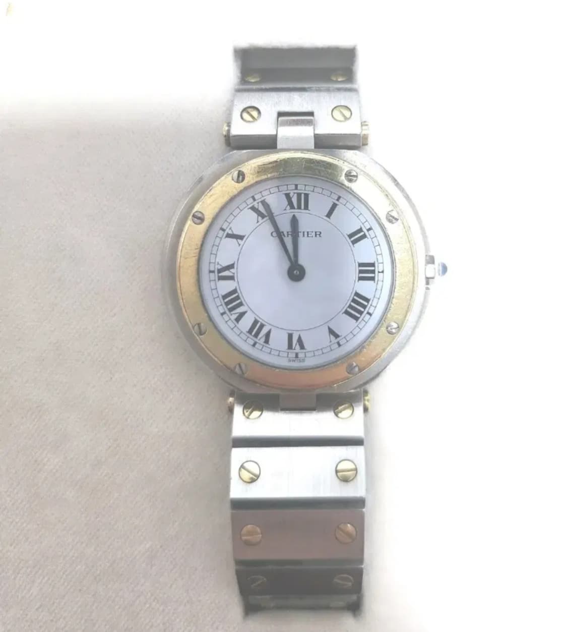 희귀 풀셋] 1985년작 까르띠에 산토스 방돔 32mm LM - 오리지널 상품이미지2